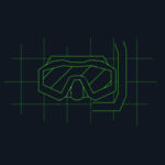 Designer Dive Mask green - Organic Tee Women Design