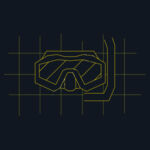 Designer Dive Mask yellow - Organic Tee Men Design