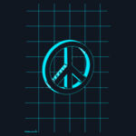 Blue Peace T-shirt Men Design
