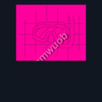 Pink Mask full T-shirt Women Design