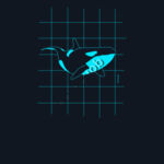 Blue orca on a men's t-shirt  Design
