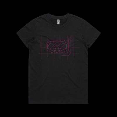 Designer Dive Mask pink - Organic Tee Women - AS Colour Maple Organic Tee (Retail Quality) Thumbnail