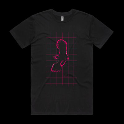 Pink spadefish on a men's t-shirt  Thumbnail