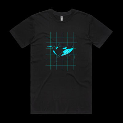 Blue orca on a men's t-shirt  Thumbnail
