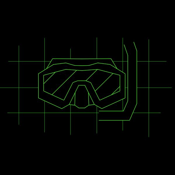 Designer Dive Mask green Thumbnail