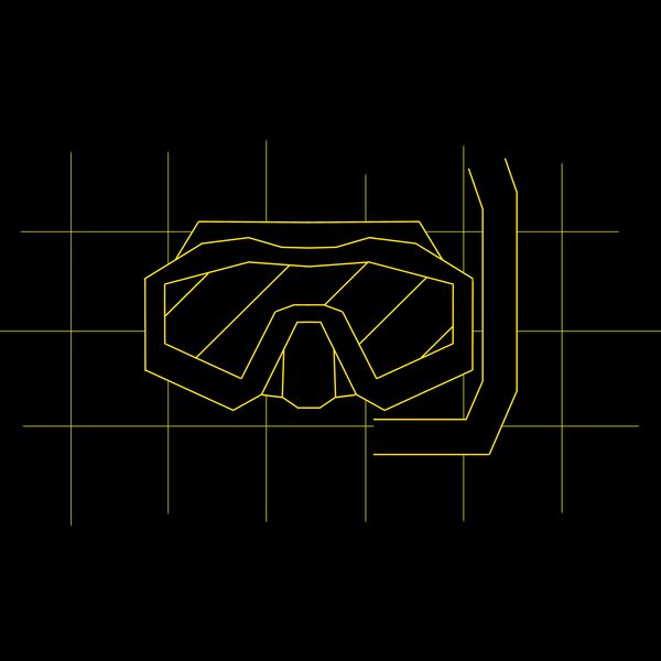 Designer Dive Mask yellow Thumbnail