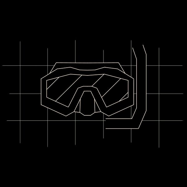 Designer Dive Mask white Thumbnail