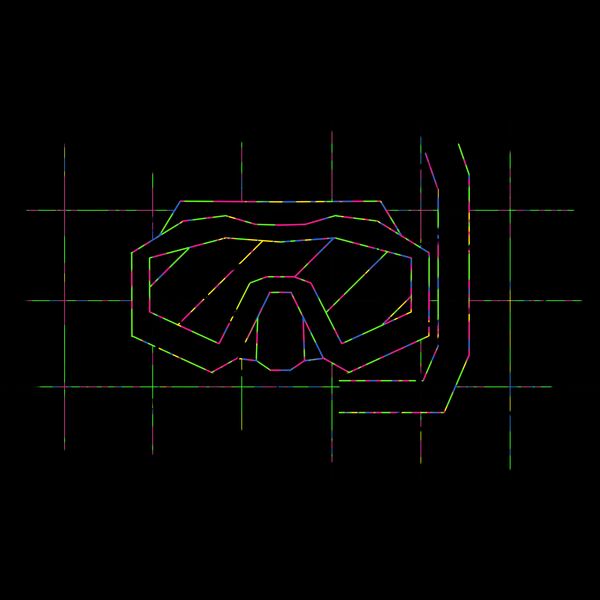 Designer Dive Mask confetti Thumbnail