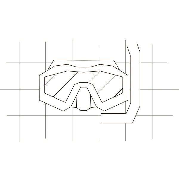 Designer Dive Mask black Thumbnail