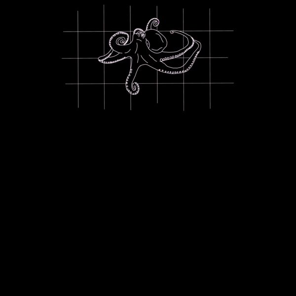 GRID DRAWING Octopus white  Thumbnail